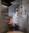 SHOWER POWER: Make WaterTile bodysprays a part of your universal design package. The tiles can be installed at different heights on a wall or ceiling or at an angle at the intersection of the wall and ceiling to accommodate residents' needs. In addition to more functionality, the product offers a clean look. A wall-mount showerhead also is available. Both models come in two spray intensities.