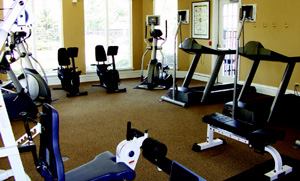 TIDIED UP: This former laundry room cleaned up nicely as a fitness center at the ALARA Glenmuir in Naperville, Ill.
