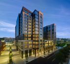 The 212-unit Park + Garden offers luxury green living and skyline views just a block from the Hudson River. 
