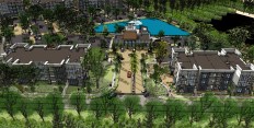 A rendering of the Clubhouse Building at 17 South Apartments.