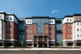 The 57-unit Harrison Park Square in Newark, N.J., is designed for those with disabilities and seniors ages 62 and older. The mid-rise includes a six-unit set-aside for the previously homeless, with a preference for veterans. The majority of the residents in this 100% Sec. 8–subsidized community earn 30% or less of the area median income; all earn less than 60%.
