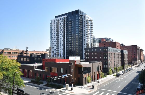 Ladder 260 and O2 Luxury Tower revitalize a city block and the neighborhood by providing affordable and market-rate housing to the residents in downtown Minneapolis. An earlier phase brought a new fire station to the city block.