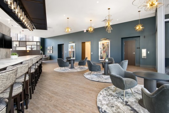 K. Tyler, director of interior design at Morgante-Wilson Architects, is confident that 727 West Madison's amenity spaces can accommodate social distancing through design.