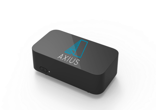 The Axius Sense hub plugs into a router.