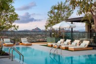 Moontower's 24th-floor pool deck offers panoramic views of downtown Phoenix and Camelback Mountain.