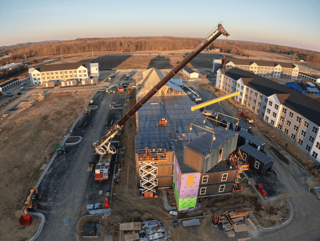 The tight timelines modular construction can help achieve were on display at Greystar’s Birchway Southfields project in Elkton, Maryland. Groundbreaking to the enclosement of seven modular buildings was completed in eight months.